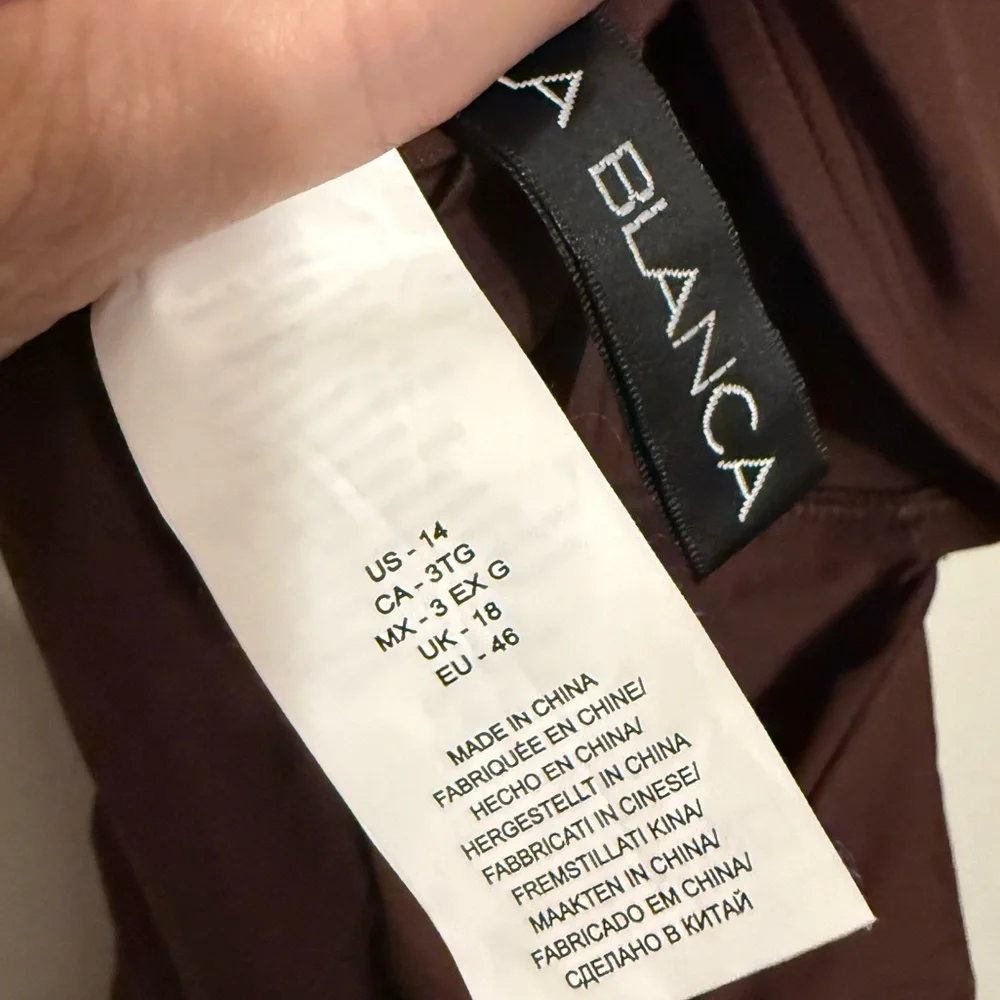 La Blanca Chocolate island goddess brown cut out one shoulder swimsuit 14 - Picture 4 of 5